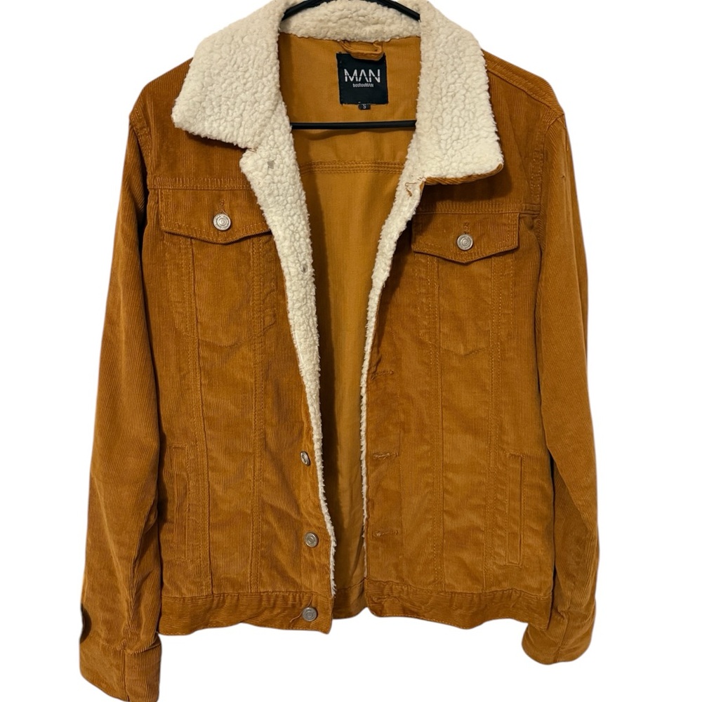 MAN Tan Sherpa-Lined Jacket